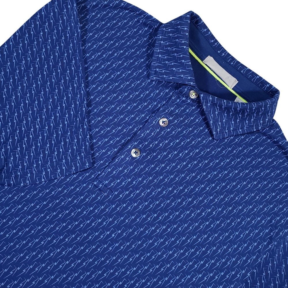 tasc Performance Polo‎ Shirt Mens Medium Blue Modal Stretch Reflective